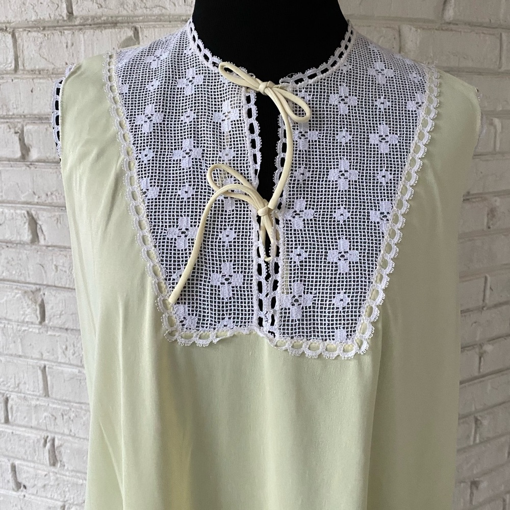 Vintage 60s 70s Bows Lace Nightie Negligée Lingerie - Picture 6 of 13